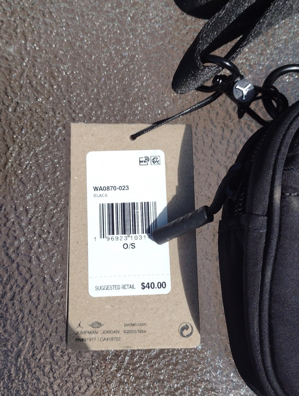 Nike Jordan Black Crossbody Pouch - Picture 2 of 5